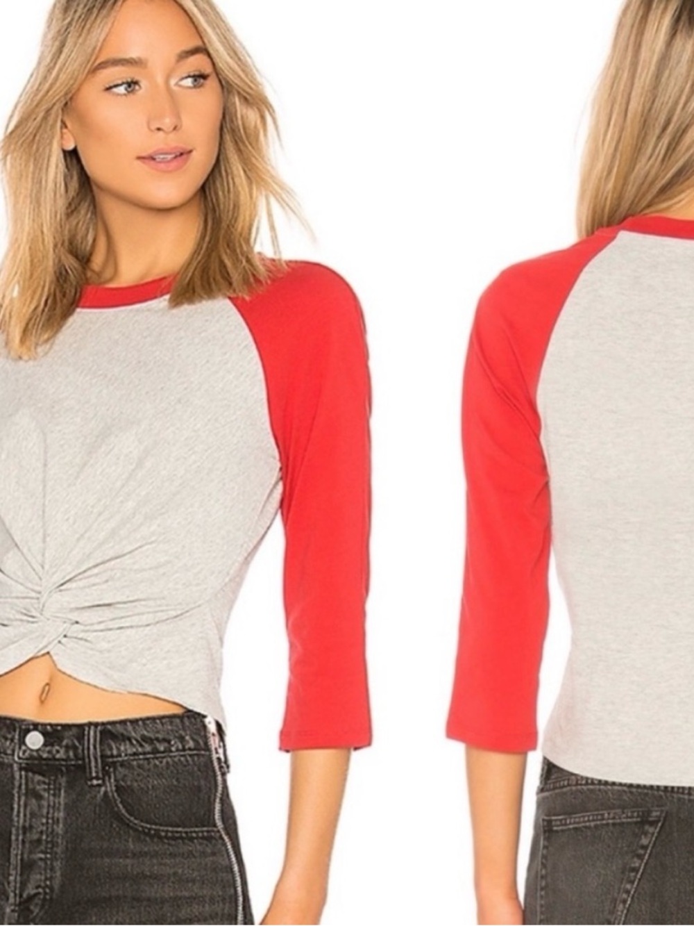 T Alexander Wang Twist Front Women’s Baseball Tee S
